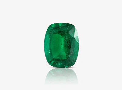 1.81 Carat Natural Loose Emerald, Vivid Green Cushion, GRS Certified Rare Gift