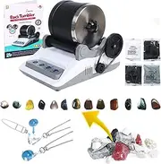 Stone Cup Set Including 2 Straps, Rough Stone Bag, 4 Coarse Bows, Fine Ground, Polishing, Finishing Polishing, Grains for Polishing, Button, 7 Day Timer