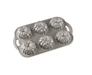 Nordic Ware Wreathlettes Cakelette 4-Cup Silver