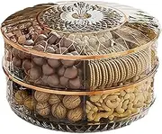 Household Tea Table Fruit Tray Rotatable Stackable Fruit Dispensing Box Dry Fruit Dish Candys Container Storage