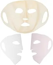 Beavorty 3Pcs Silicone Face Mask Covers with Ear Hooks Reusable Moisturizing Mask Holders for Women for Skincare and Beauty Treatments Transparent