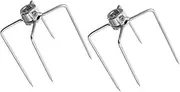 CANIGHT 2Pcs Rotisserie Spit Forks Durable Meat Forks for BBQ Grilling Easy to Clean Dishwasher Safe for Roasting Chicken at Outdoor Picnics and Camping