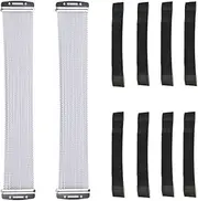 CCeCCe 2 Pack Snare Drum Wire with Black Straps Set 20 Strand Spring Steel Wires Replacement Universal for 14 Inch Snare Drums Cajon Percussion Instrument Accessories