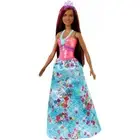 Barbie Dreamtopia Princess Doll, 12-Inch, Brunette With Pink Hair Streak #S3