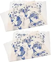 CLISPEED 2 Pcs High Temperature Ceramic Clay Transfer Paper Under Glaze Decals with Fish and Flower Patterns for Pottery Art and DIY Crafts Durable Design