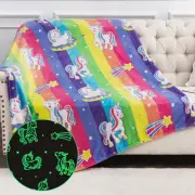 Unicorn Gifts Toys for Girls - Glow in The Dark Rainbow Blanket Best Christma...