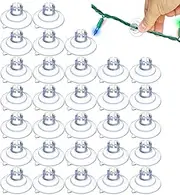 Christmas Lights Suction Cups - Suction Cups for Fairy Lights, Clear Window Suction Cups for Fairy Lights, 30 x Christmas Wreath Suction Cups, Glass Window Suction Cups for Tiles