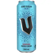 V Blue Zero Sugar Guarana Energy Drink Can 500ml