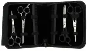 NORVIK Barber Kit w/2 Shears, 2 Thinning Shears, 2 barber combs in carrying case