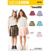 New Look Pattern 6539 Tween Skirts with Ears Headband