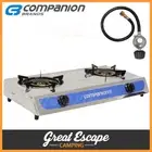 Companion Double Wok Burner Stove Cooker - Gas Hose Regulator Output 27,000 BTU