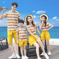在飛比找ETMall東森購物網優惠-夏季網紅短袖T恤韓版休閑親子裝
