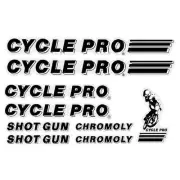 Cycle Pro - Shot Gun - Black decal set - old school bmx