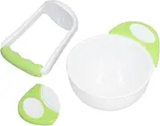 Baby Food Mash Bowl Set, Non Slip Long Handle Fruit Vegetable Puree Mash and Serve Bowl with Grinding Rod, Making Homemade Baby Food