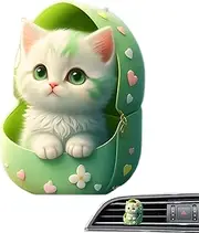 Cute Air Freshener - Odor Neutralizer, Scent Dispenser | Cartoon Lovely Auto Vent Clip Diffuser, Reusable Vehicle Insert, Decorative Air Purifier, Kitty-Themed Clip for Car Interior While Driving to W