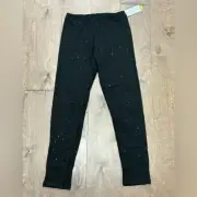 Cat & Jack Girls' Black Sparkle Glitter Pants, Size XXL (18)