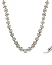 Splendid Pearls Silver 12-13mm Pearl Necklace