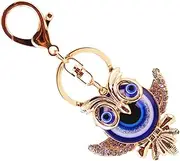 [VALICLUD] Evil Eye Owl Key Ring Holder Creative Keychain Pendant for Bag Hanging Decor Lightweight and Durable Craftsmanship present for Owl Lovers