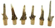 Wine Bottle Stopper Cork with Real Fallow Deer Prong Deer Gift New