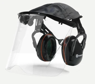 Headphones Protective Husqvarna With Visor and Perspex Coverage Upper
