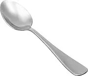 Amazon Basics Stainless Steel Dishwasher Safe Dinner Spoons with Round Edge, Large Tablespoons, 20 cm, Pack of 12, Silver