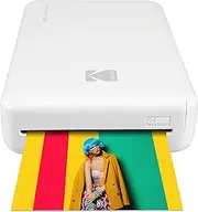 [KODAK] Mini 2 HD Wireless Portable Mobile Instant Photo Printer, Print Social Media Photos, Premium Quality Full Color Prints – Compatible w/iOS & Android Devices (White)