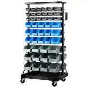 90 Bin Storage Shelving Rack Stand 9 tier Organiser Double-sided rack 151kg