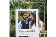 Ginger Ray: White And Rose Gold Personalised Wedding Photo Booth Frame