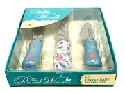 Pioneer Woman 3 Piece Cheese Knife Serving Set MAZIE New - Gift Boxed - Spreader