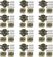 24Pcs Jewelry Box Hinges 12Pcs Antique Latch Hook Hasp Small Bronze