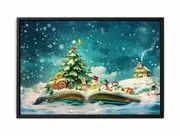Christmas Tree Landscape Framed Print Fine Art Poster Print