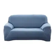 Elastic Stretch Sofa Cover Soft Double-Seater Sofa Cover Non-Slip Sofa Protective Cover -Light Blue