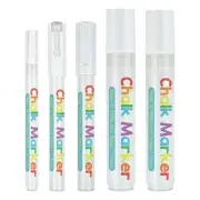 5 Pcs White Chalk Markers Liquid Chalkboard Markers Dust-Free Chalk Marker