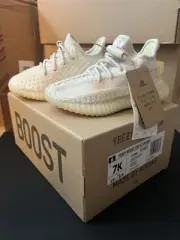 adidas Yeezy Boost 350 V2 Slip On Infant Boys White Sneakers Casual Shoes GY34