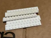 LEGO Parts - White Plate 2 x 12 - No 2445 - QTY 5