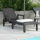 vidaXL 4-Way Height Adjustable Sun Lounger 155.5x57x28 cm Polypropylene 2BB