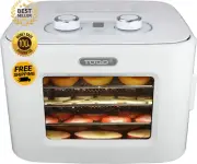 400W Food Dehydrator Stainless Steel Interior Fruit Yogurt Jerky Maker White