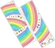 DECHOUS Rainbow Wall Stickers 1 Set Rainbow Wall Sticker Easy Peel and Stick Wall Nursery Decal Bedroom Wall Decoration Rainbow Wall Decal