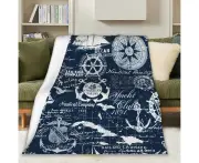 autical avy Blue Bla ket A chor Compass Throw Bla ket Gifts for Wome Soft Lightweight Throw Bla ket Fuzzy Bla ket for Sofa Couch Bed Room autical