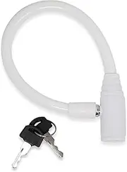 Urban August Original Fridge Lock Cabinet Locks with Keys - French-Door Refrigerator Lock for Kids Adult - Multifunctional Cable Lock for Fridge Cabinet Bike Stroller (Small, White - 2 Pack)