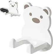Hairdryer Holder for Bathroom,Adhesive Hug Bear Wall Mounted Blow Dryer Rack - Waterproof Hair Tool Organizer Multifunctional Cartoon Bathroom Storage for Hair Dryer