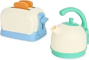 Casdon Breakfast Set | Realistic Toy Kettle and Toaster Set for Children Aged 3+ | Features Interactive Elements to Expand On Imagination!