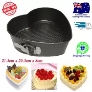 NEW Heart Shape Cake Tin Baking Pan Loose Base Springform 21.5cm x 20.5cm x 8cm