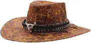 [APLVFFZH] Classic Western Cowboy Hat with Wide Brim for Men's Cosplay