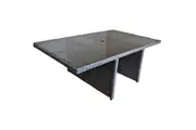 ELWOOD - Outdoor Wicker Large Rectangle Dining Table