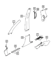 Genuine Mopar A Pillar Molding Left 6EJ59HL1AA (for: Jeep)