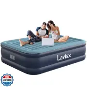 Lavisx Queen Air Mattress 18” with Built in Pump, 2 Mins High Speed Inflation