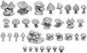 GSW - 3D Printed - Wild Mushrooms Set