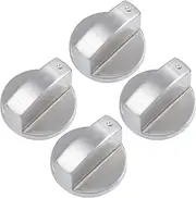 DOITOOL 4pcs Electric Range Knobs Metal Burner Control Knobs Easy to Install for Gas Stove Oven Compatible with Electric Cooktops
