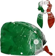 [YTYVAGT] Scrub Caps Women,Scrub Hats Suitable for Women,Abstract Italy Flag Watercolor